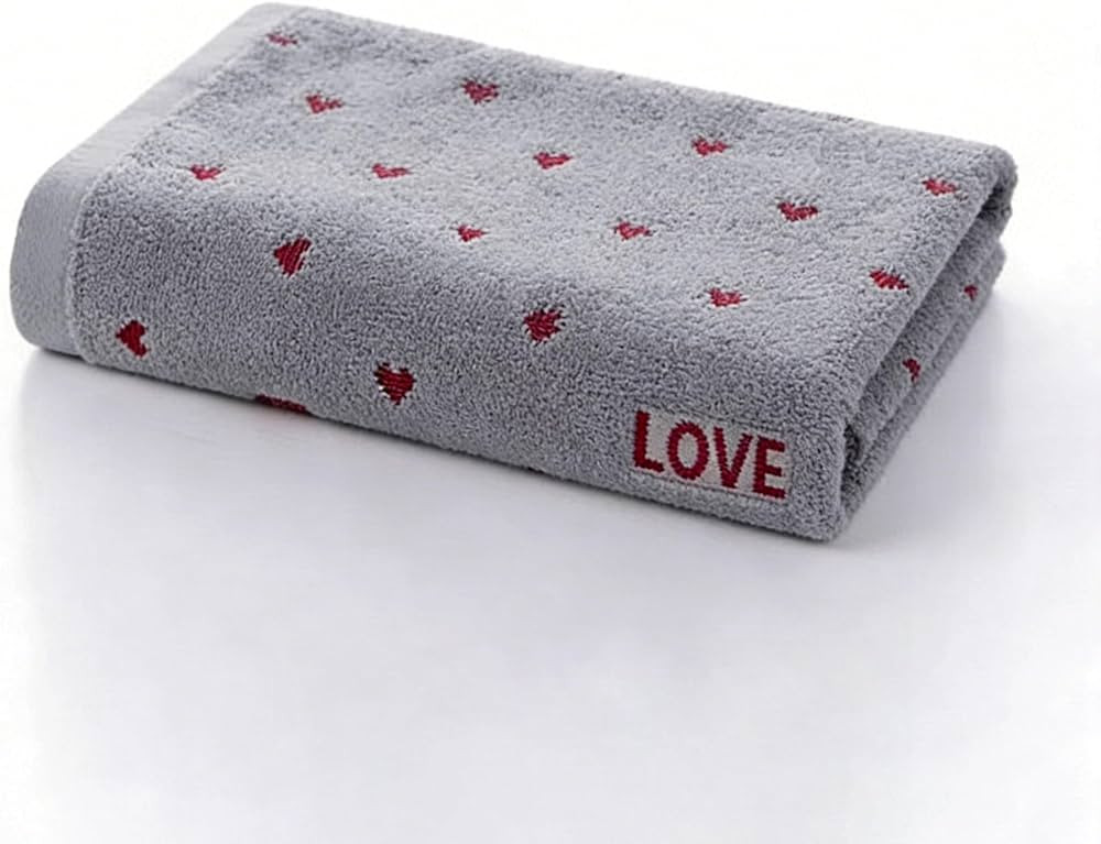 Amazon.com: Pure Cotton Jacquard Towel with Red Heart Pattern : Home & Kitchen | Amazon (US)