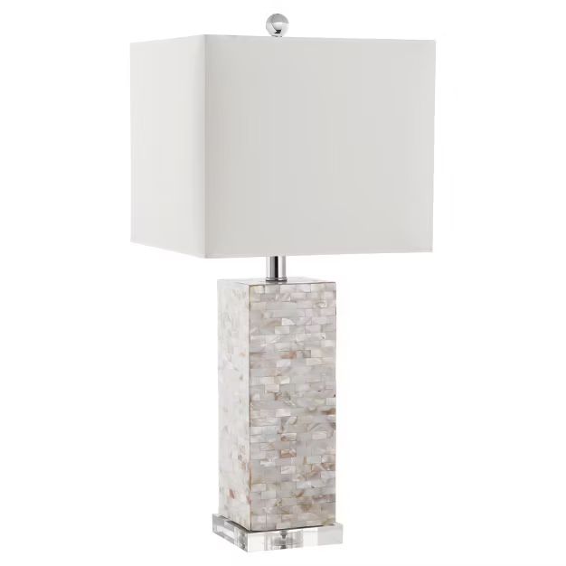 26" Homer Shell Table Lamp Cream (Includes CFL Light Bulb) - Safavieh | Target