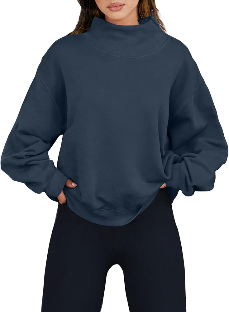 ANRABESS Womens Oversized Sweatshirts Turtleneck Pullover Long Sleeve Hoodies Tops Spring Outfits... | Amazon (US)
