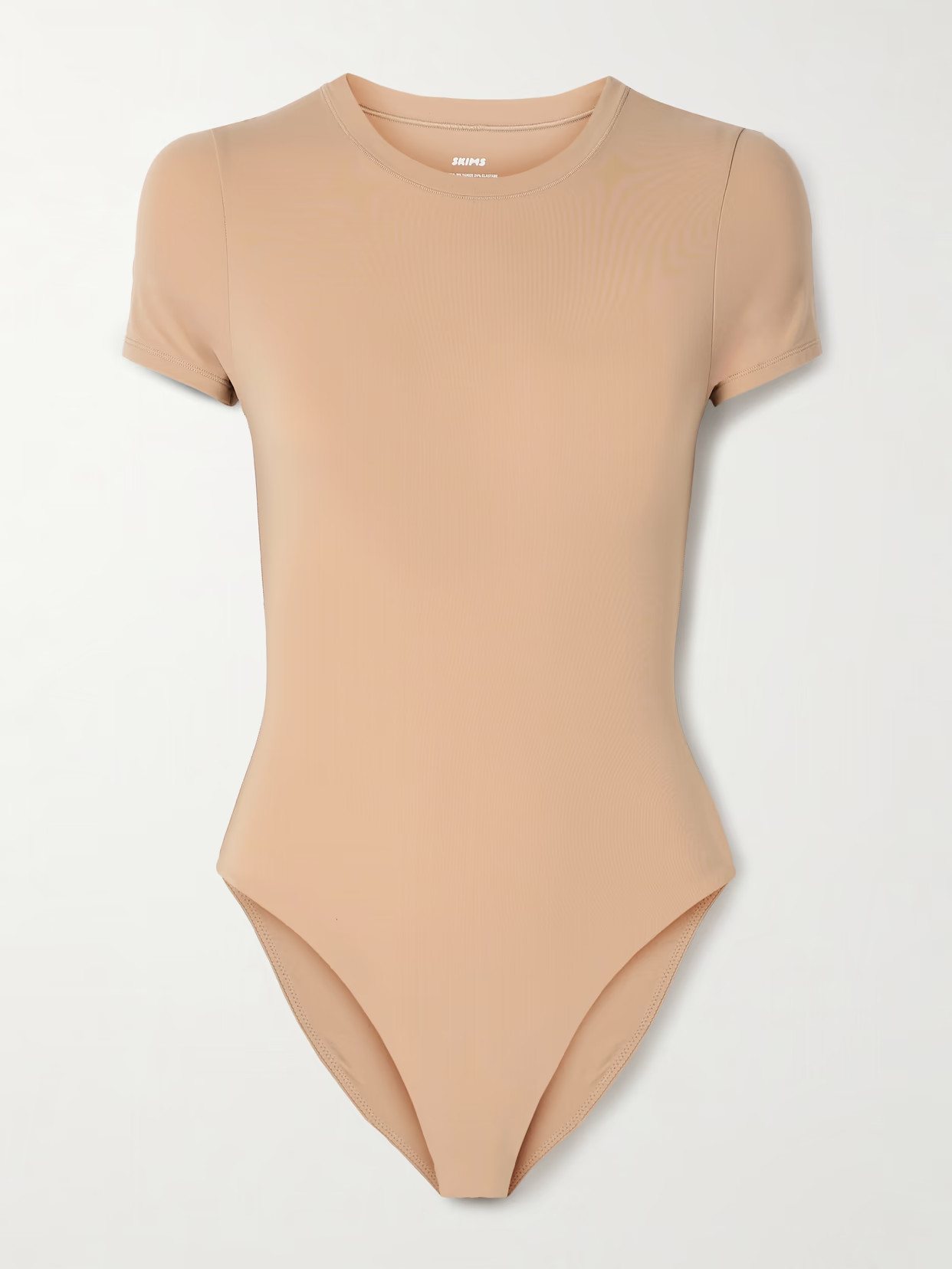 SKIMS - Fits Everybody T-shirt Bodysuit - Clay - Neutrals | NET-A-PORTER (US)