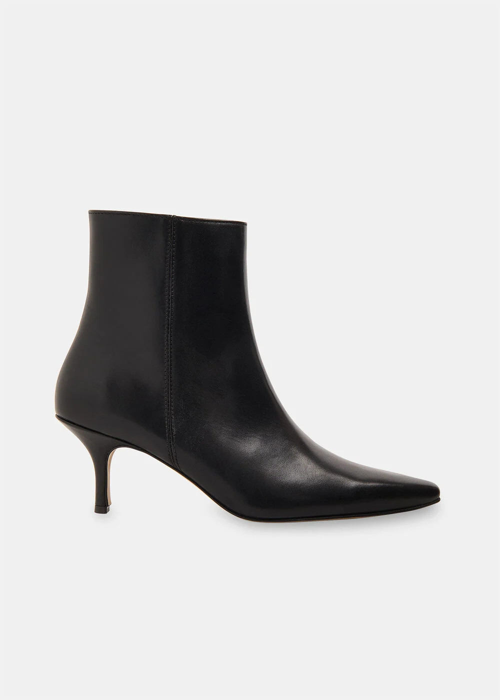 Black Pointed Kitten Heel Boot | WHISTLES | Whistles UK | | Whistles