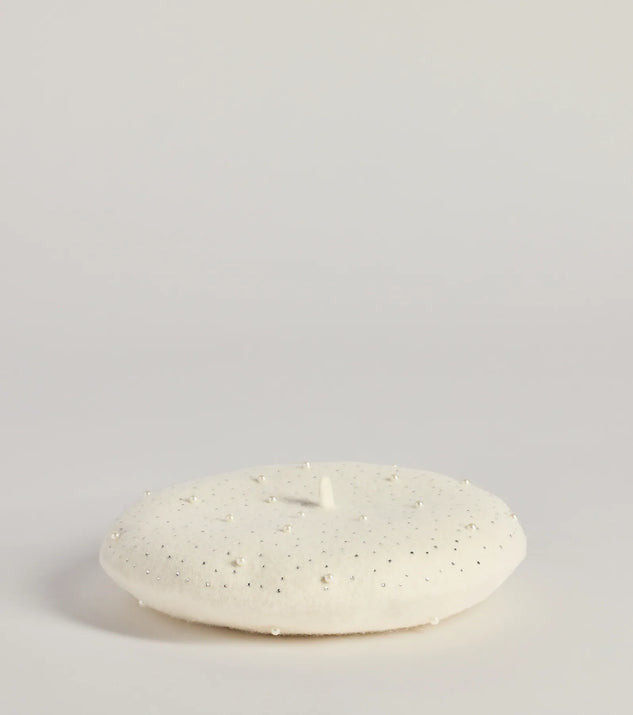 Glitzy Glam Rhinestone And Faux Pearl Beret | Windsor Stores