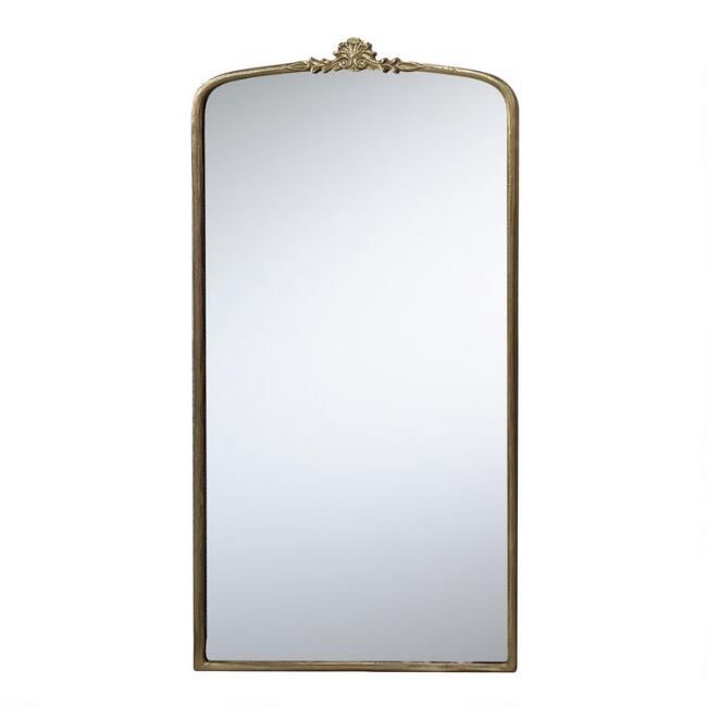 Brass Vintage Style Full Length Floor Mirror | World Market