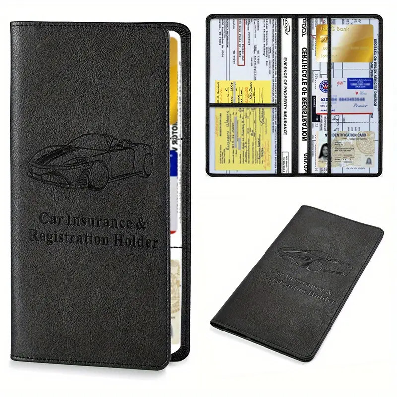 Car Registration Insurance Card Holder Women Men Auto Glove - Temu | Temu Affiliate Program