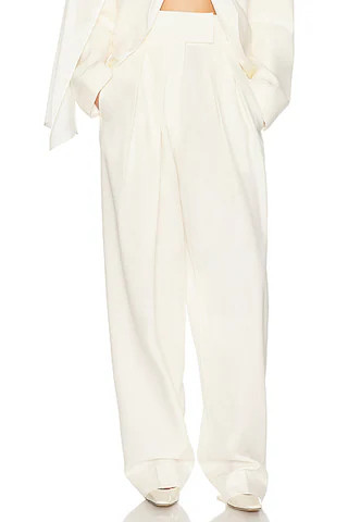 High Waist Pleated Suit Trouser in Wool | FWRD 