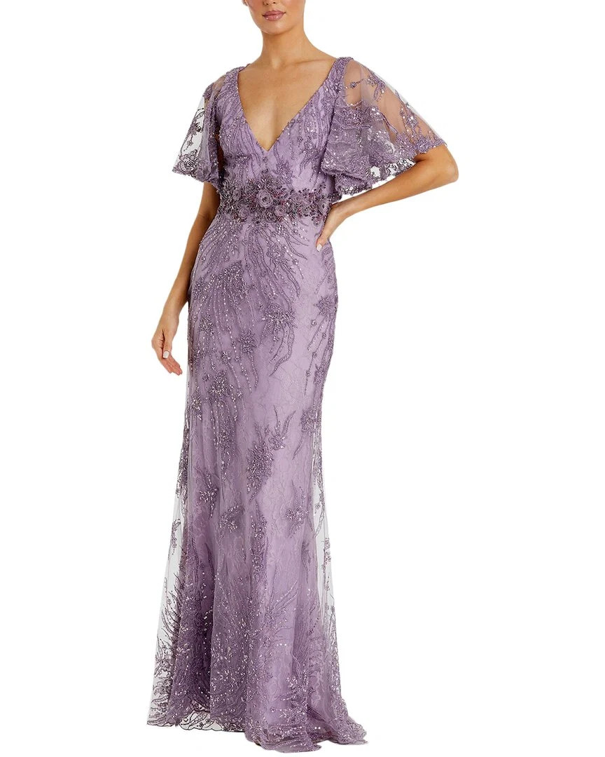 Mac Duggal Flutter Sleeve Gown | Shop Simon