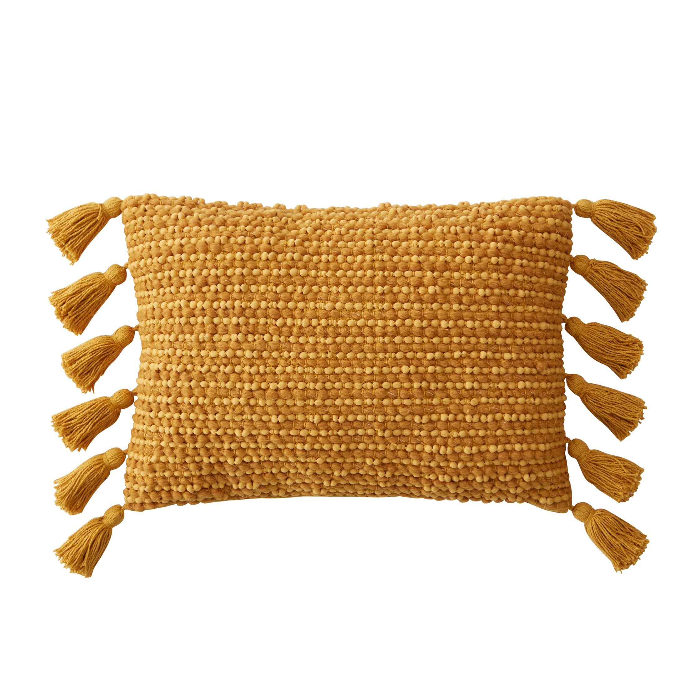 My Texas House Katy Tassel Oblong Decorative Pillow, 14" x 20", Sunflower | Walmart (US)