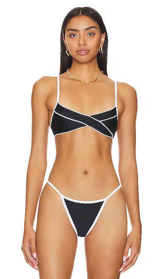 superdown Gianna Bikini Top in Black. - size XS | Revolve Clothing (Global)