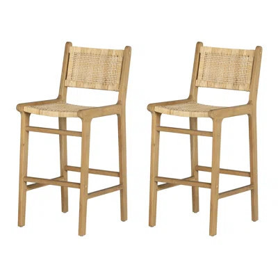 Balka Rattan Bar Stool, Set Of 2 | Wayfair North America