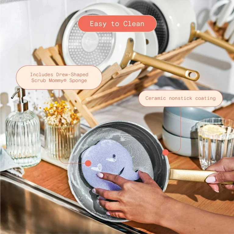 Beautiful 22pc Cookware Set, White Icing by Drew Barrymore | Walmart (US)