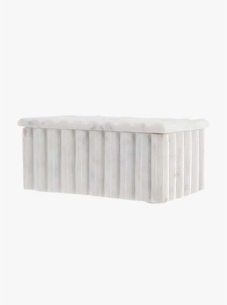 Reeded Marble Box (White) | Amazon (US)