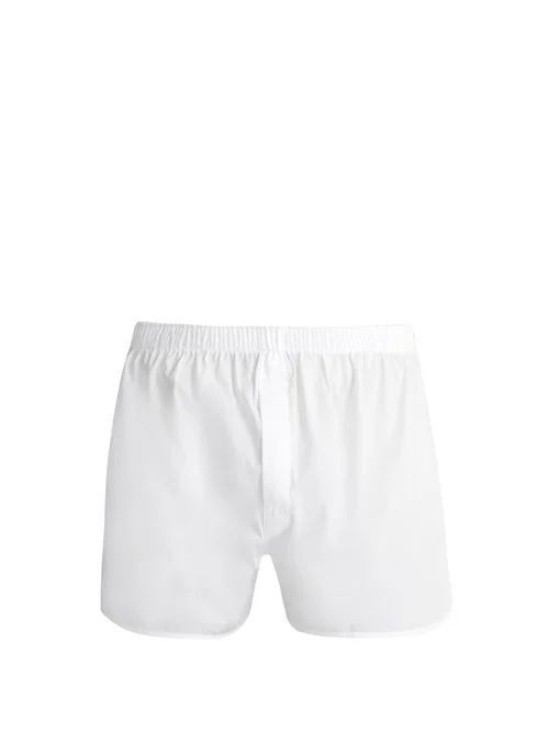 Sunspel - Classic Cotton Boxer Shorts - Mens - White | Matches (US)