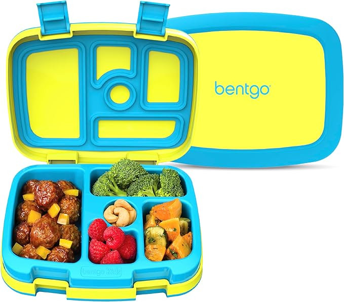 Bentgo Kids Bento-Style 5-Compartment Leak-Proof Lunch Box | Ideal Portion Sizes for Ages 3-7, Du... | Amazon (US)