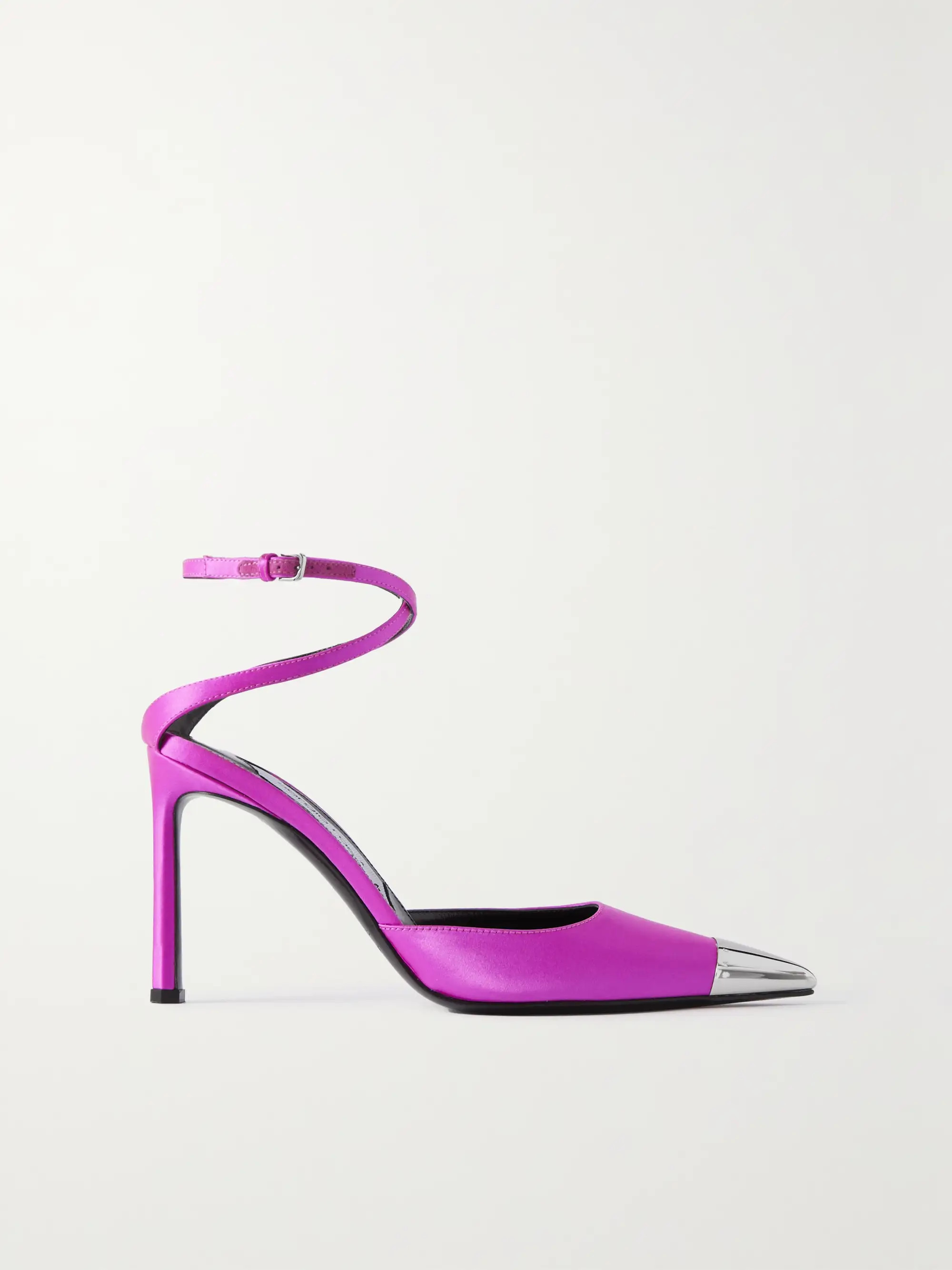 + AREA metal-trimmed satin pumps | NET-A-PORTER APAC