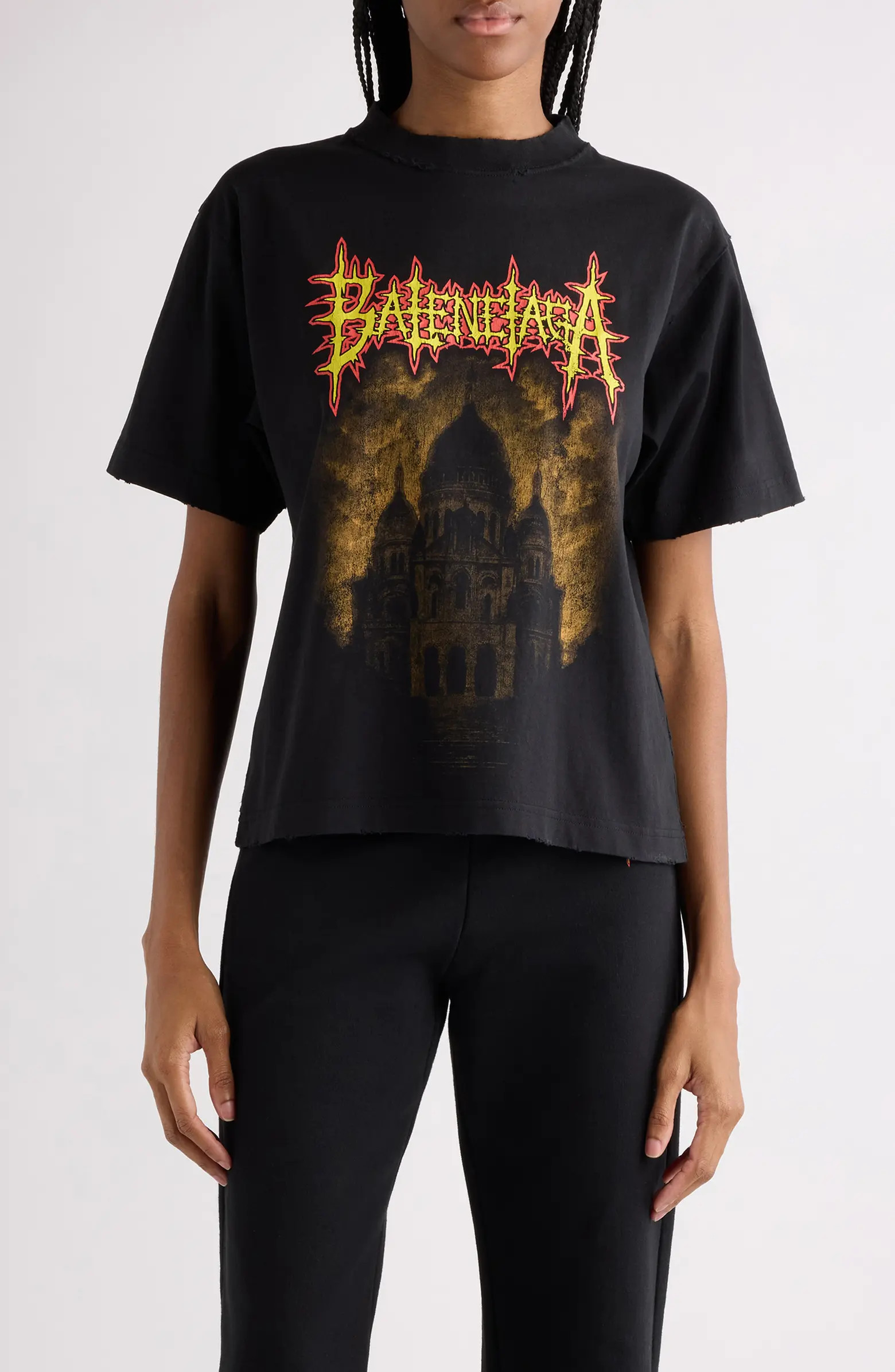 Medium Fit Distressed Sacré Couer Graphic T-Shirt | Nordstrom