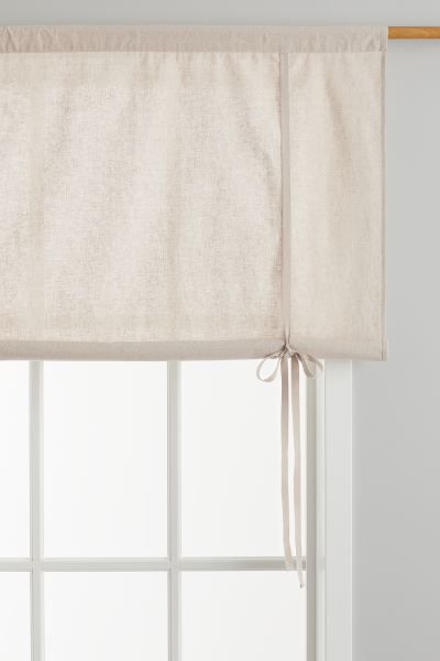 Linen-blend Roll-up Curtain - Light beige - Home All | H&M US | H&M (US + CA)
