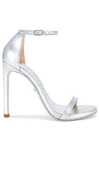 Nudist Heel in Silver | Revolve Clothing (Global)
