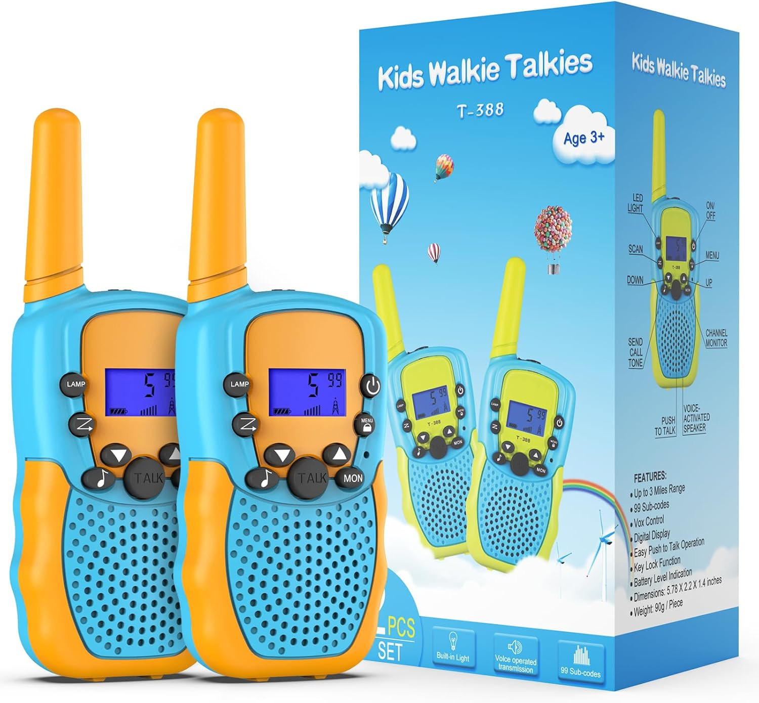 Selieve Toys for 3-12 Year Old Boys Girls, Walkie Talkies for Kids 22 Channels 2 Way Radio Toy wi... | Amazon (US)