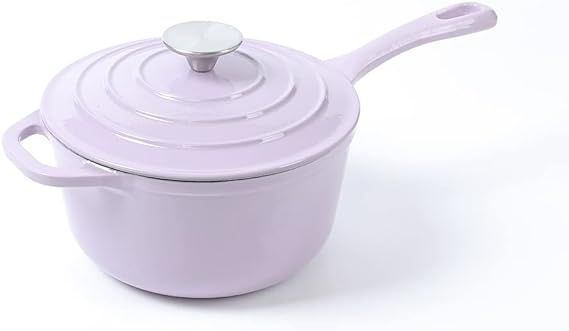 HAWOK Enameled Cast Iron Sauce pan 2.65-Quart Purple | Amazon (US)