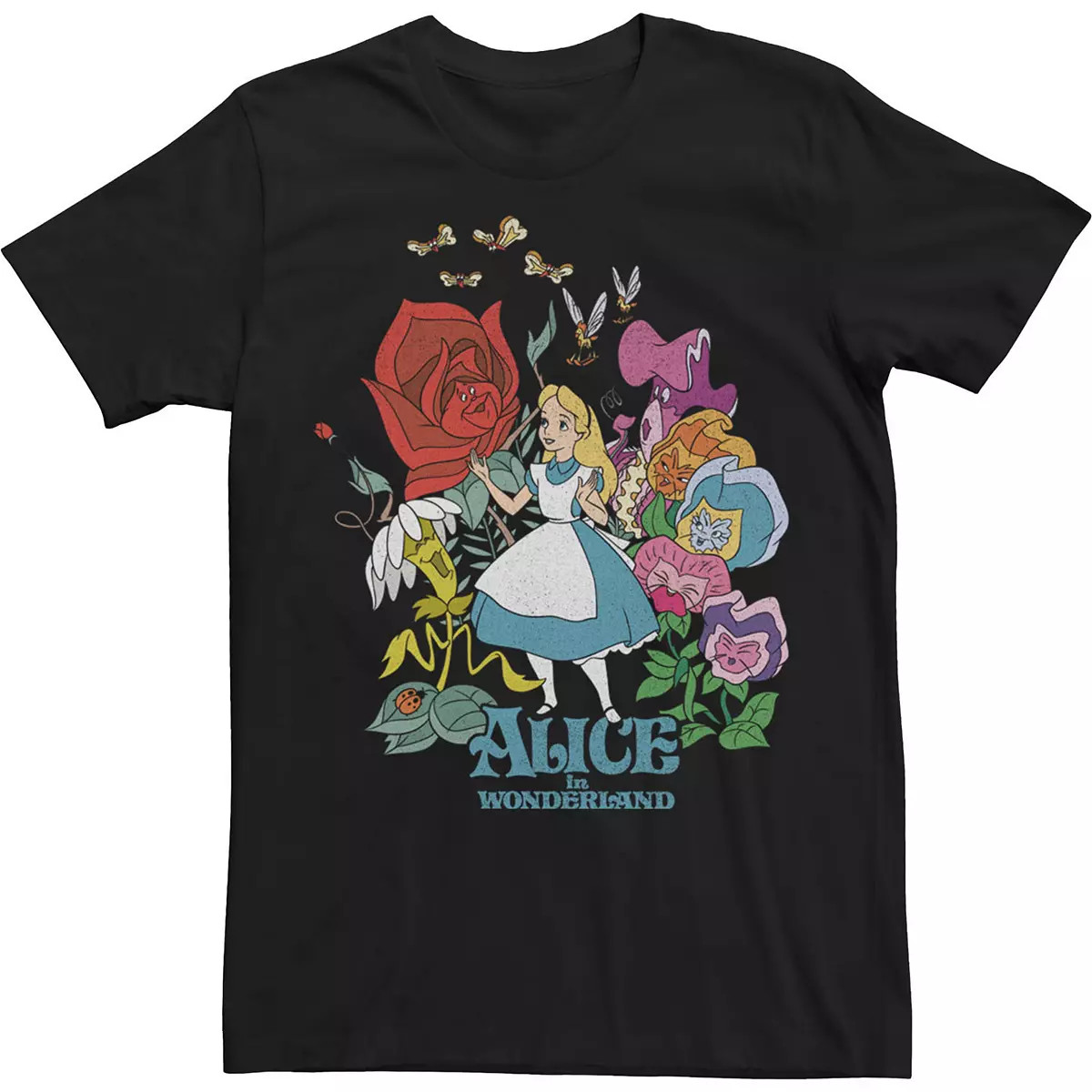 Men's Disney Alice In Wonderland Walking Through The Flowers Tee | Kohl's