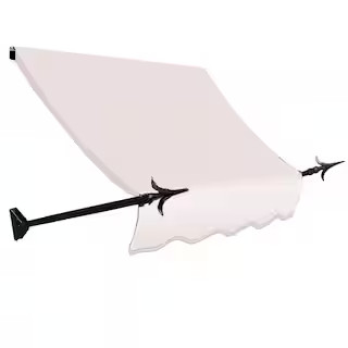 4.38 ft. Wide New Orleans Fixed Awning (31 in. H x 16 in. D) in Off White | The Home Depot