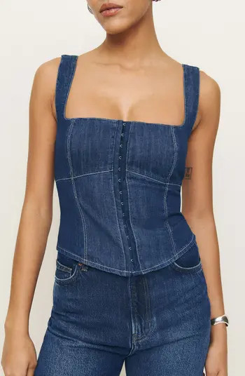 Tagliatelle Sleeveless Denim Shirt | Nordstrom
