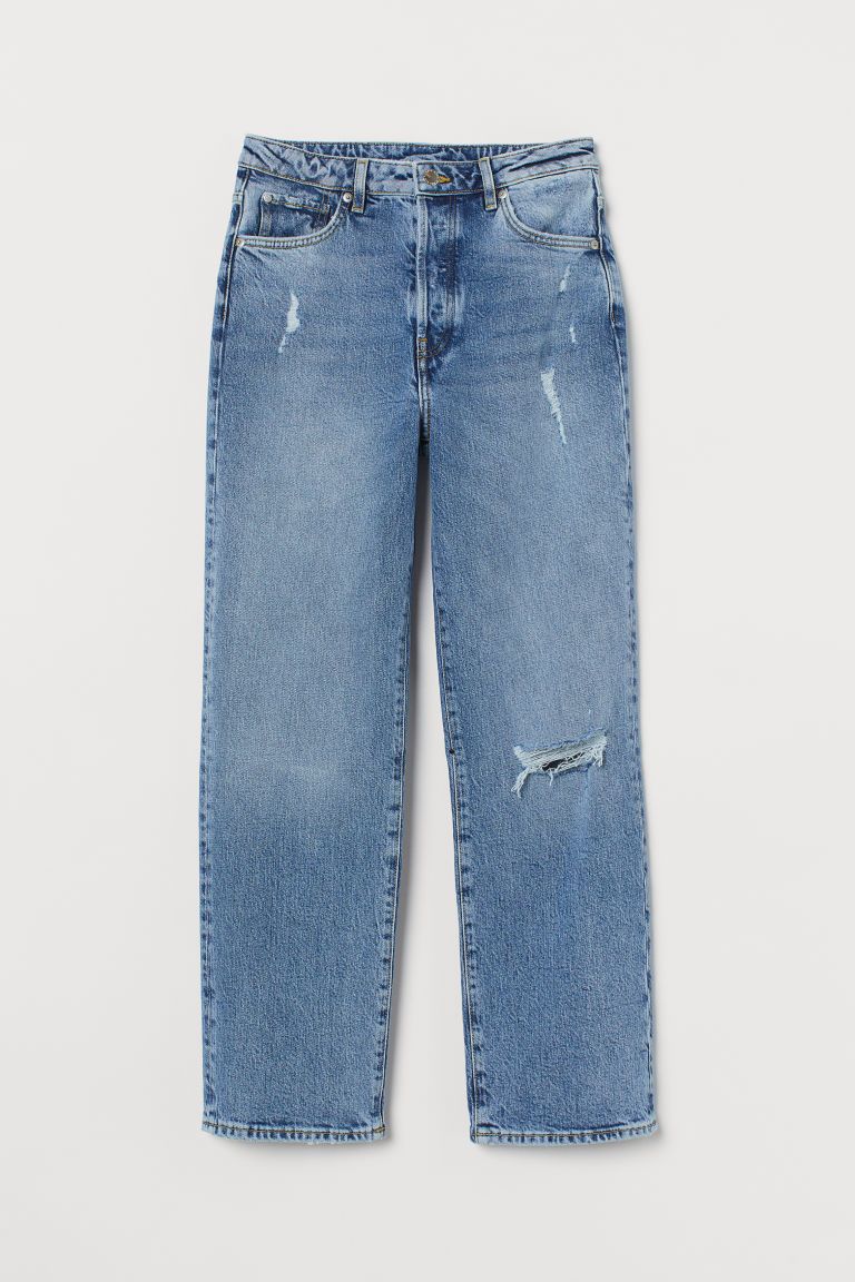 H & M - Vintage Straight High Jeans - Blue | H&M (US + CA)