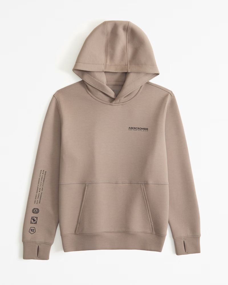 ypb neoknit active logo popover hoodie | Abercrombie & Fitch (US)