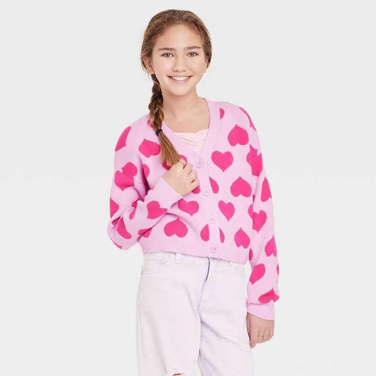 Girls' Boxy Cropped Cardigan - art class™ | Target