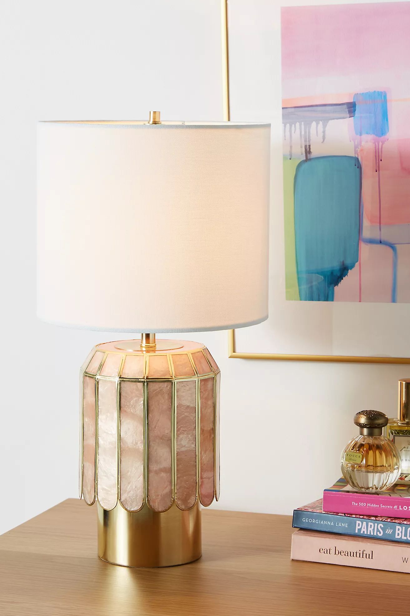 Madelyn Capiz Faceted Table Lamp | Anthropologie (US)