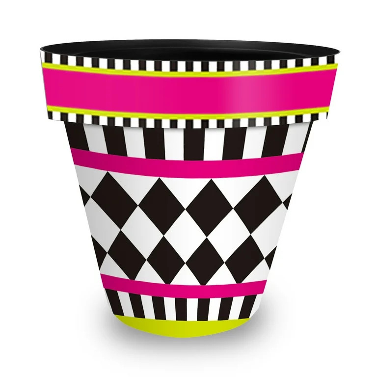 Briarwood Lane Neon Checkerboard Large Planter | Walmart (US)