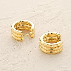 MYEARS Women Earrings Gold Huggie Hoop 14K Small Simple Hypoallergenic Everyday Jewelry | Amazon (US)