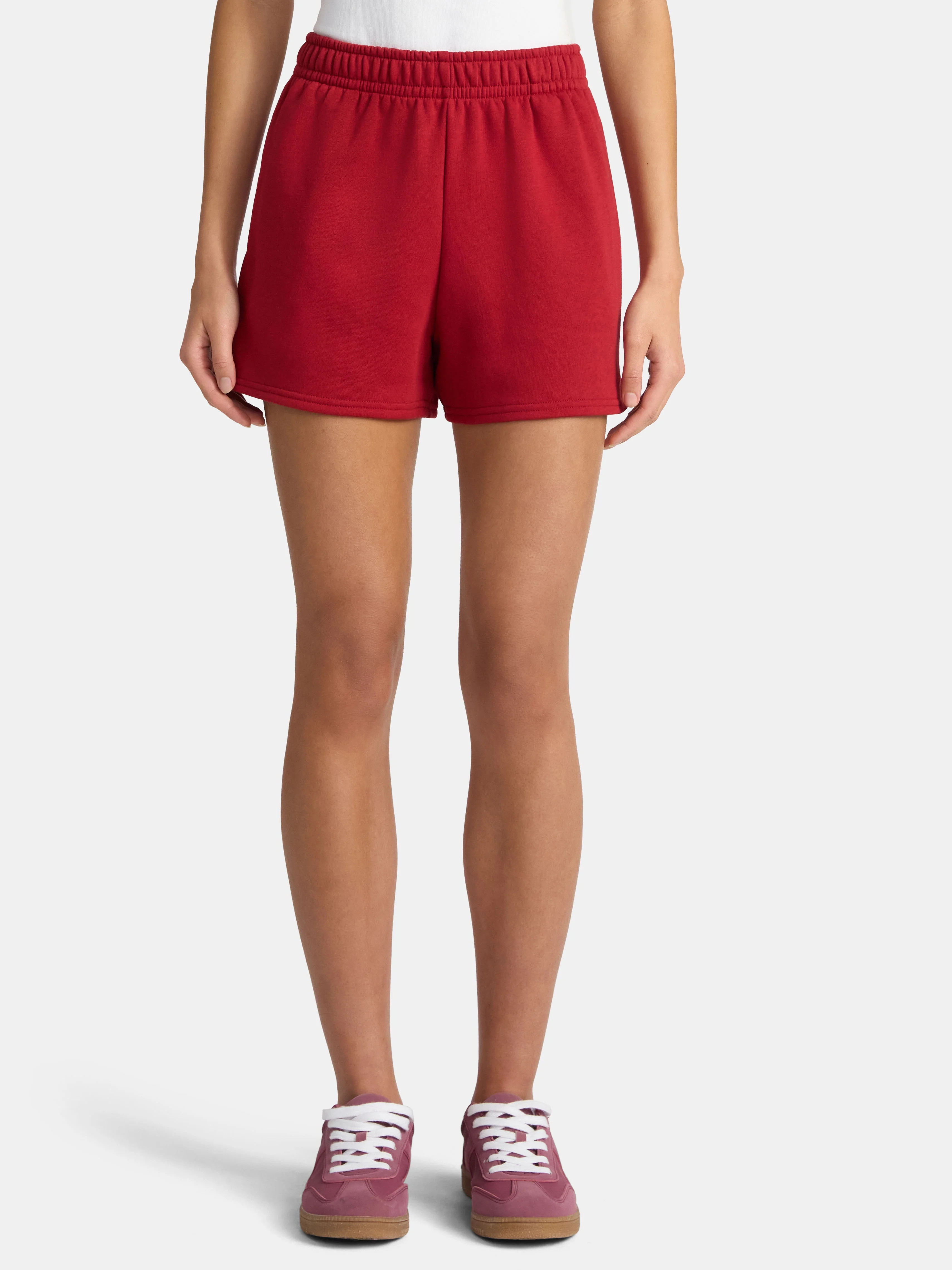 No Boundaries Game Day Pull-On Fleece Shorts, 3'' Inseam, Women’s | Walmart (US)