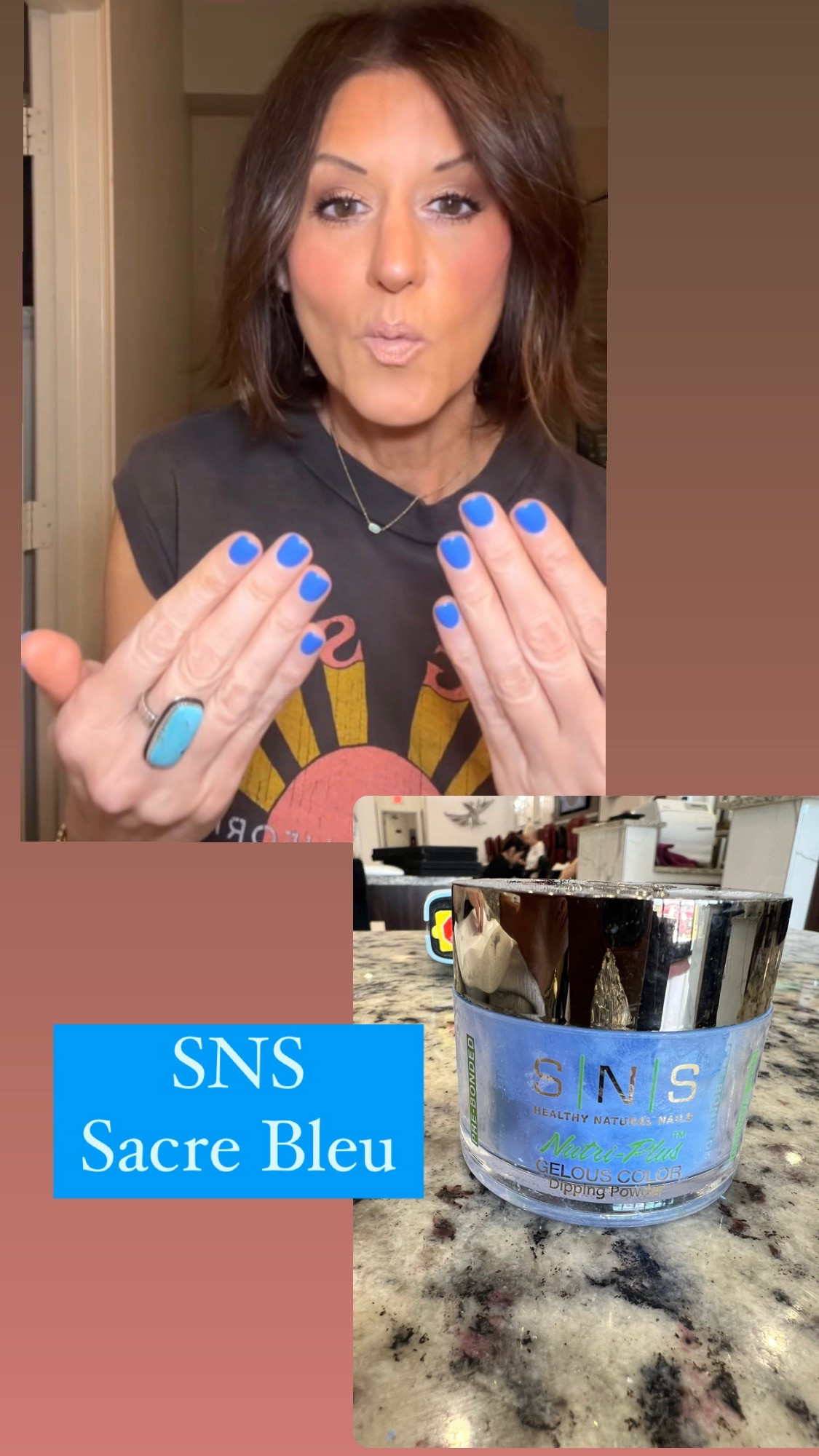 Blue nail dip powder  

#LTKStyleTip #LTKBeauty