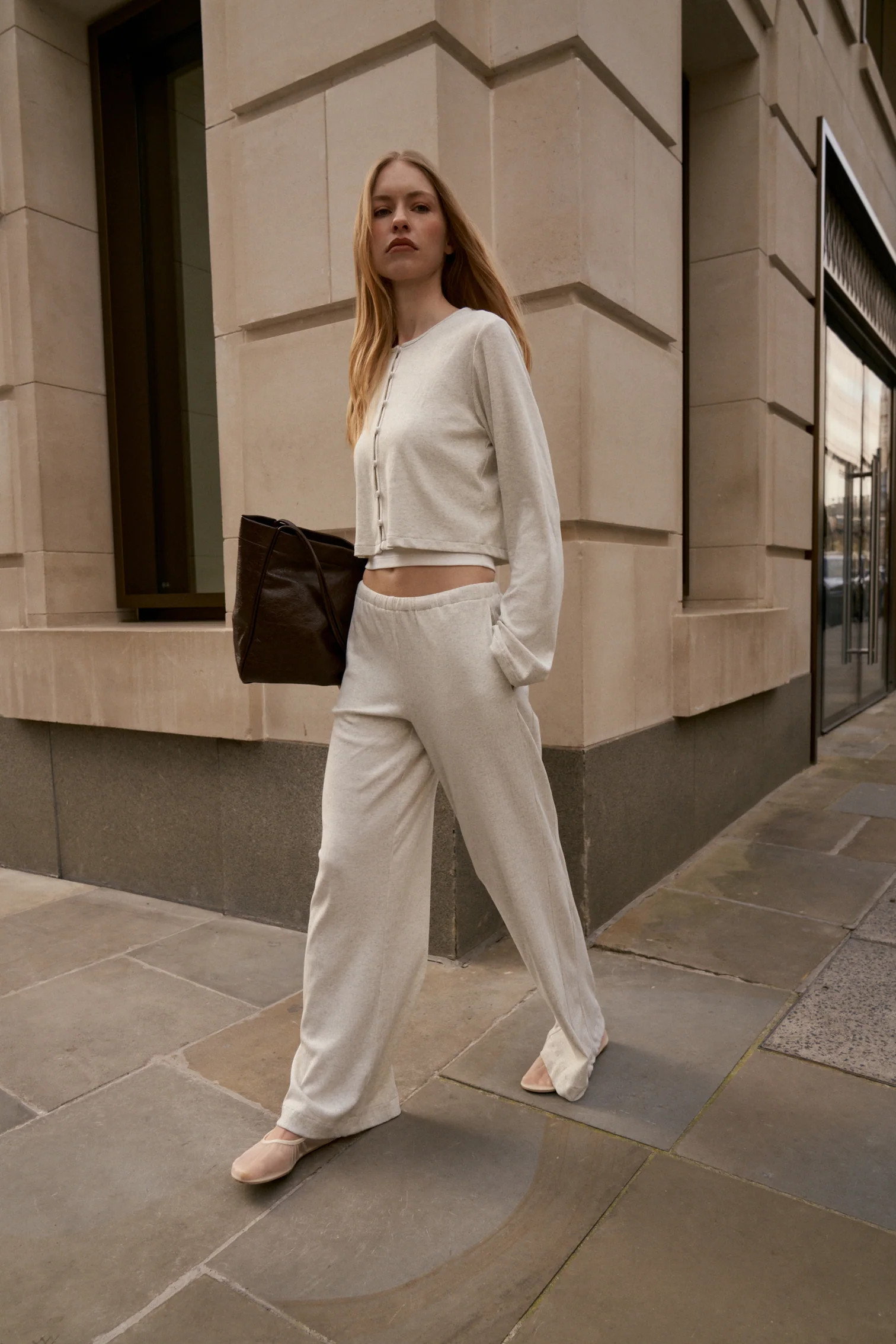 RIBBED TROUSERS - GREY | The Couture Club