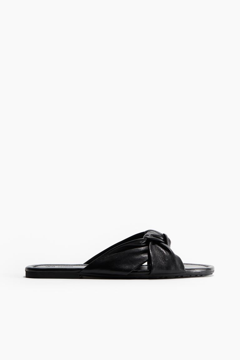 Knot-detail leather sandals | H&M (UK, MY, IN, SG, PH, TW, HK)