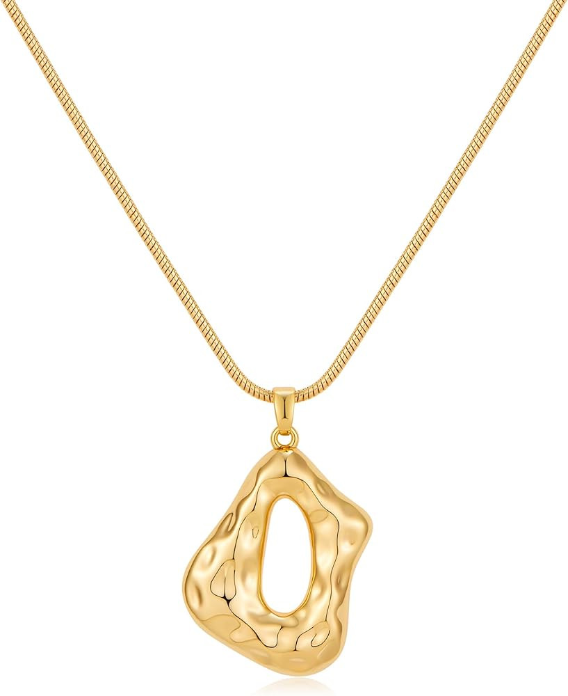 Gold Statement Necklaces for Women - Boho Beach Spiral Swirl Conch Pendants Necklaces, Trendy Sta... | Amazon (US)