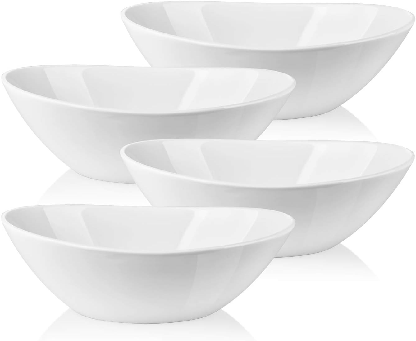 LIFVER 9" Serving Bowls for Wedding Decor, 36 OZ Porcelain Serving Dishes for Entertaining, Large... | Amazon (US)