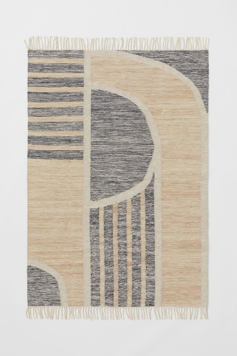 Patterned Wool-blend Rug | H&M (US)