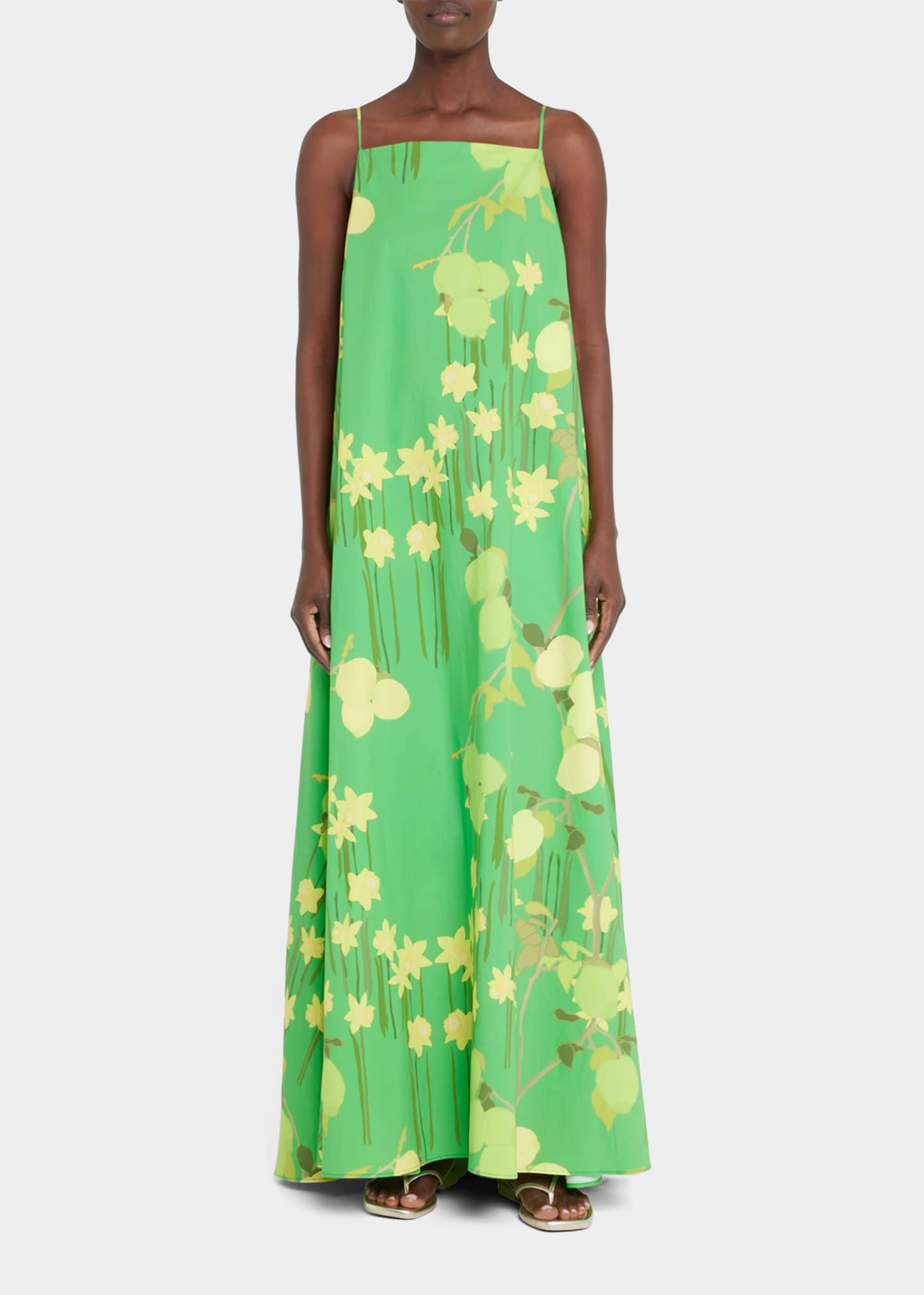 BERNADETTE Citrus Field-Print Maxi Dress | Bergdorf Goodman