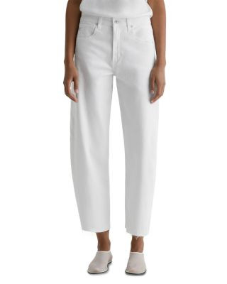 Hattie Crop High Rise Barrel Leg Jeans in Gallery White | Bloomingdale's (AU)
