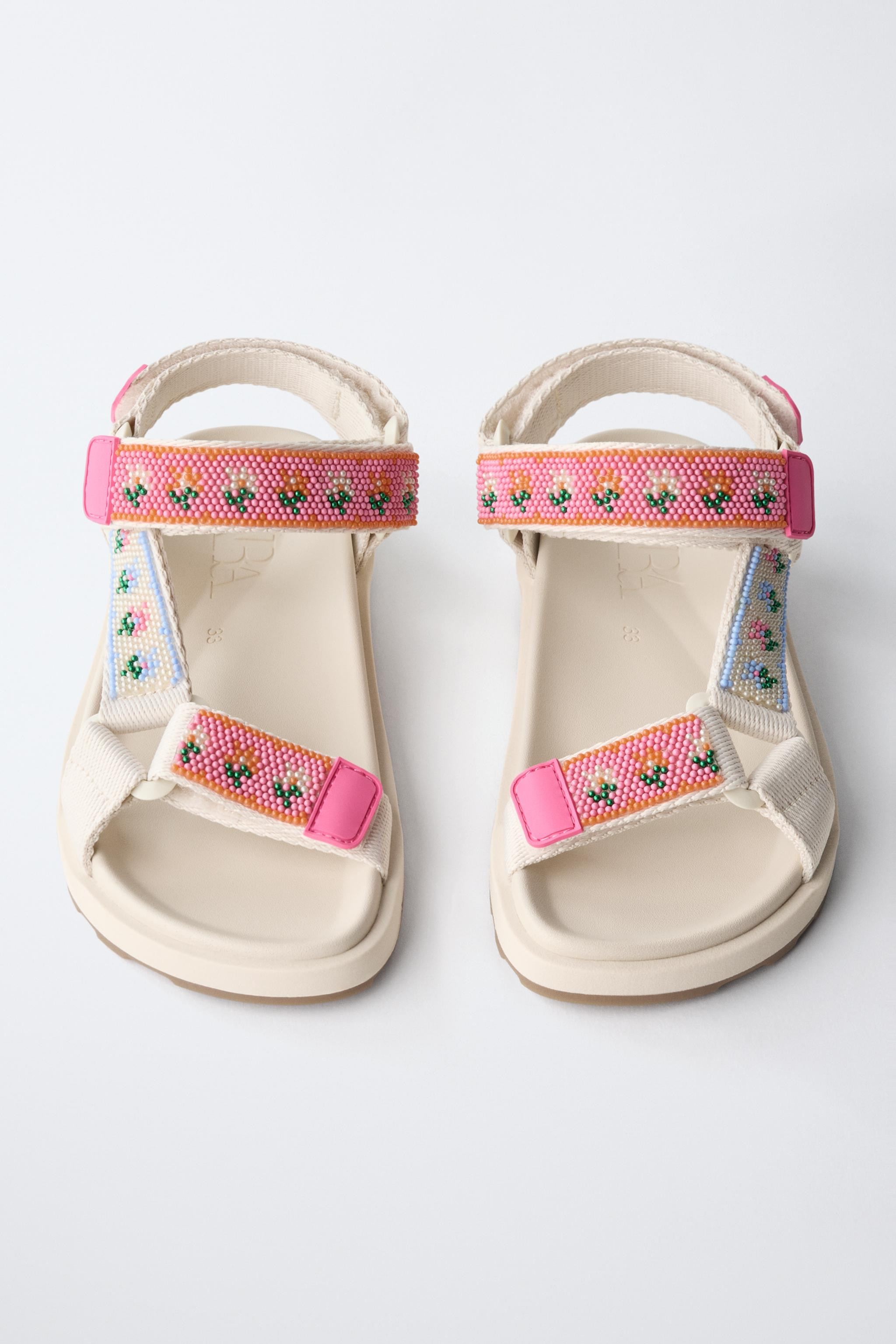 BEADED TECHNICAL SANDALS | Zara US
