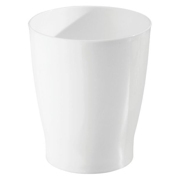 mDesign Slim Plastic Small Round Trash Can Wastebasket Garbage Bin | Target