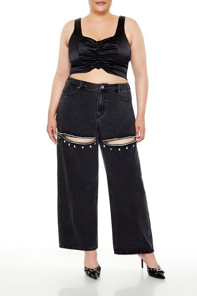 Plus Size Cutout High-Rise Jeans | Forever 21