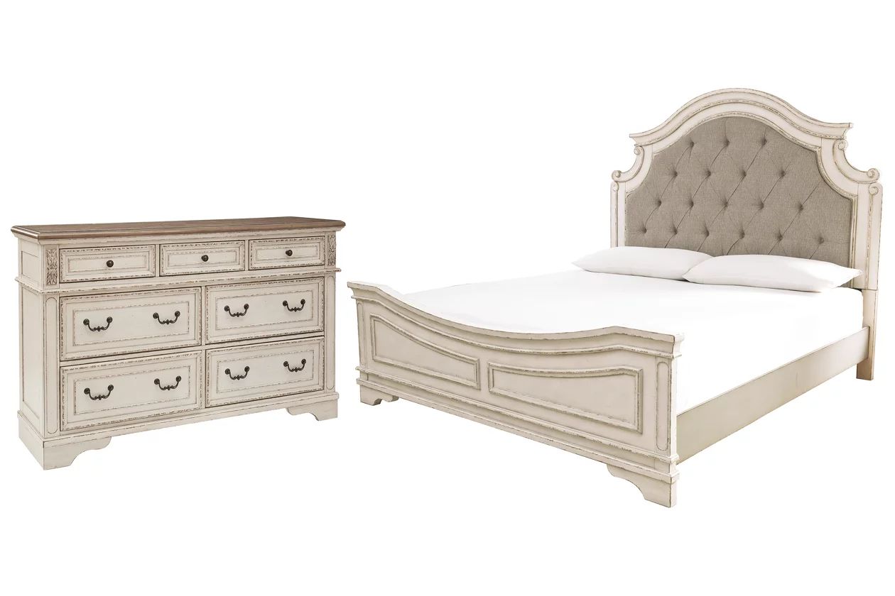 Realyn Upholstered Panel Bed with Dresser | Ashley Homestore