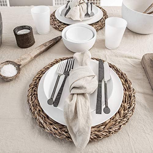 MagicLinen 100% Linen Napkins - Reusable Kitchen Cloth Napkins for Everyday Use - Eco friendy Dinner | Amazon (US)