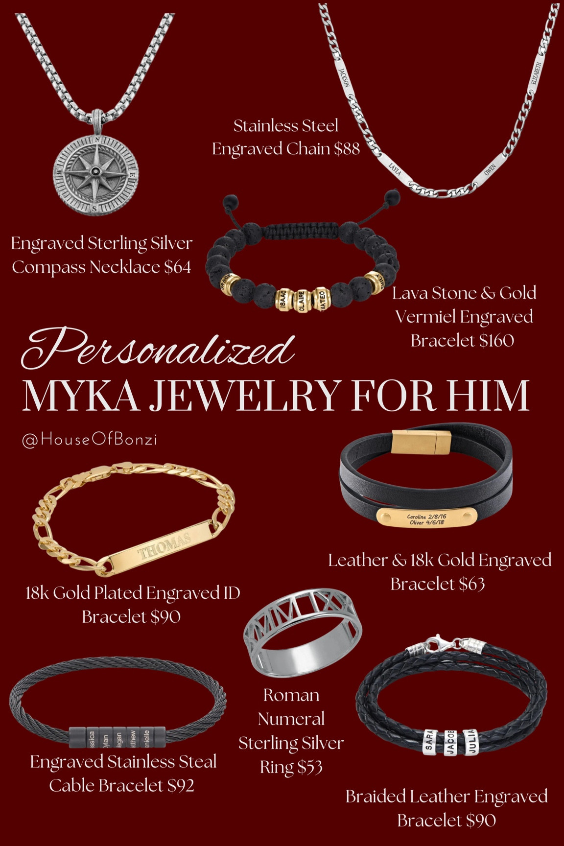 Personalized and engraved jewelry for the man in your life will always win as the best gift. Get matching pieces to make it extra sweet! @mykajewelers has the best options at every price point. #mykajewelers #ad

#LTKGiftGuide #LTKmens #LTKsalealert