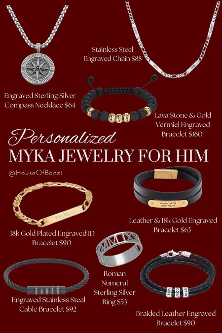 Personalized and engraved jewelry for the man in your life will always win as the best gift. Get matching pieces to make it extra sweet! @mykajewelers has the best options at every price point. #mykajewelers #ad

#LTKGiftGuide #LTKmens #LTKsalealert
