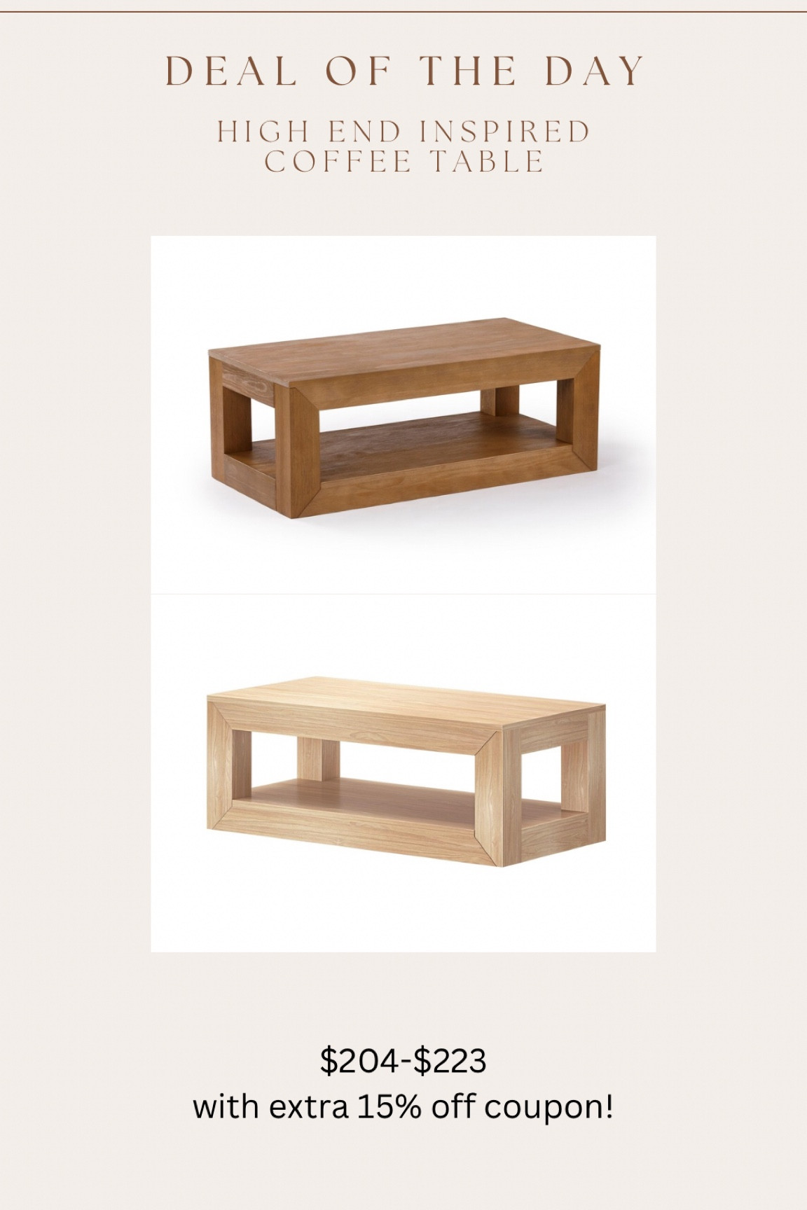 This popular high-end inspired coffee table is on sale plus an extra 15% off right now for prime members 

#LTKsalealert #LTKhome