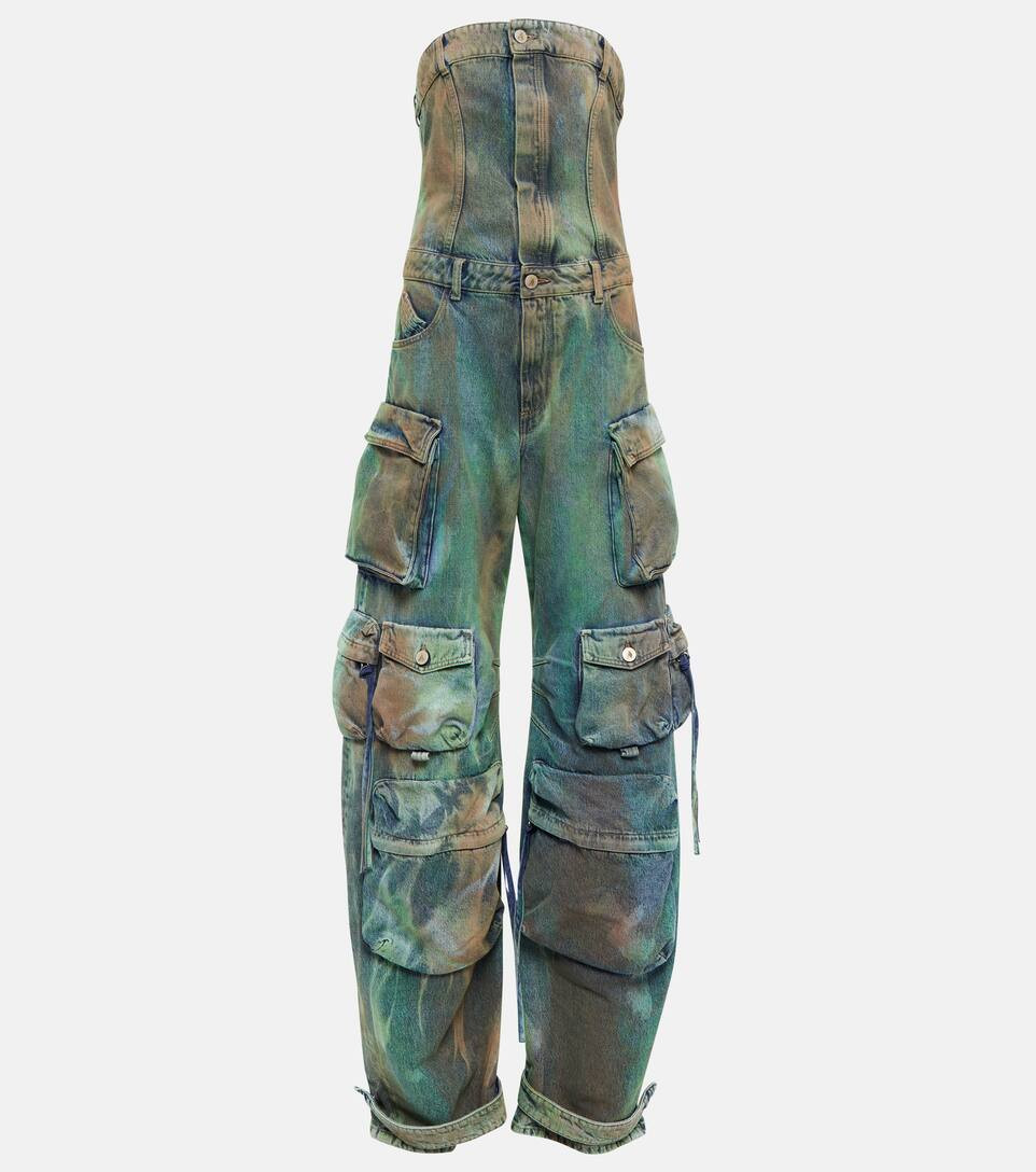 Strapless cargo denim jumpsuit | Mytheresa (US/CA)